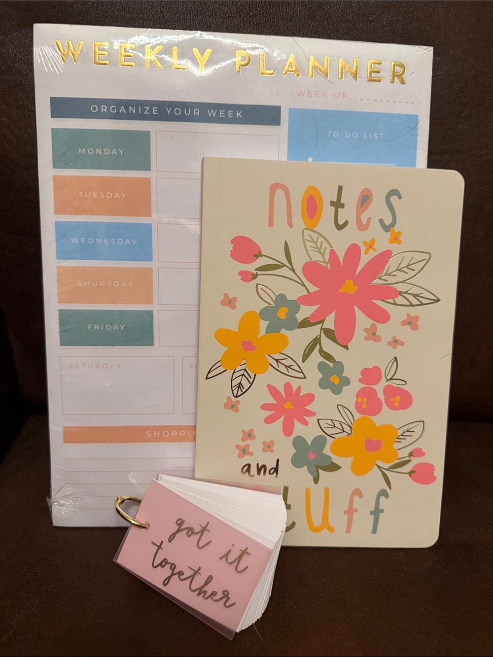 Kate spade notepad, Floral Notes Notebook & Weekly Planner bundle